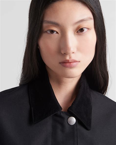 blouson prada femme|Black Canvas Blouson Jacket .